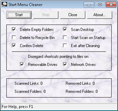Windows7startmenucleaner thumb Delete empty folders and invalid Shortcuts on Windows 7 Start Menu with Start Menu Cleaner