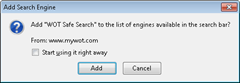 Add WOT Safe Search engine to Firefox