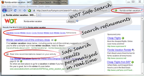 WOT Safe Search engine