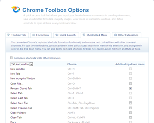 Chrome Toolbox options thumb Chrome Toolbox from Google Enables Productive and Hidden features in Google Chrome, Awesome