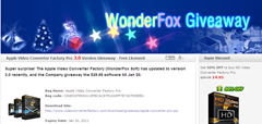 Apple Video Converter Factory Pro 3.0 giveaway thumb Apple Video Converter Factory Pro 3.0 Free Download With License Key