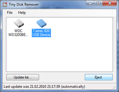Tiny Disk Remover thumb Tiny Disk Remover, Detects and Removes Removable Disks from Your System
