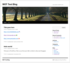 WOT for blogs WordPress Plugin