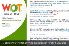 WOT Reputation icons for links on Twitter thumb WOT Beta Version Now shows Its Reputation Icons for Links on Twitter and Facebook Too