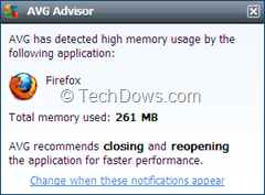 AVG Advisor Notification thumb What is AVG Advisor ? How to Turn off Its Notifications in AVG 2012