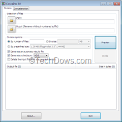 ConcaDec file splitter and joiner thumb Divide and Join Files with ConcaDec