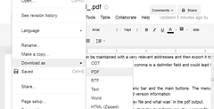 Download Translated document from Google Docs