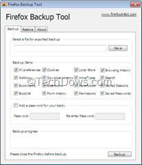 Firefox Backup Tool thumb Backup and Restore Firefox Profile With Firefox Backup Tool