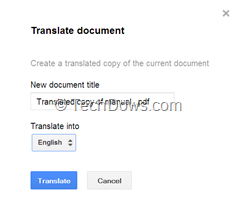 Translate document