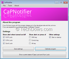 CaPNotifier thumb CaPNotifier Notifies You When Either of CAPs or NUM Lock is Turned On/Off