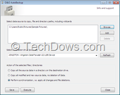 OO AutoBackup interface thumb O&O AutoBackup Automatically Synchronizes Selected Files and Folders To a USB Drive