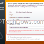 file blocked by Sandbox