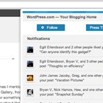 wordpress.com extension notification