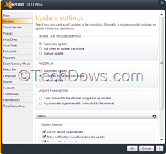 Avast 7 Settings thumb Avast 7 Beta Gets UI Facelift, Streaming Updates, Remote Assistance [Review]
