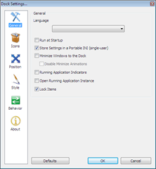 RocketDock Settings thumb Get Windows 8 Charms bar for Windows 7