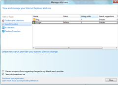 google is default search provider in ie 10 thumb Set Google as Default Search Engine in Internet Explorer 10