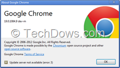 update server not available error 3 thumb Chrome: Update Server Not Available (error: 3 ) [Fix]