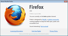 Firefox 15 thumb Firefox 15 Which Prevents Memory Leak of Add ons Likely to Run Drastically Faster