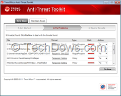 scan resullts thumb Trend Micro Anti Threat Toolkit, Undo Changes made by Malware