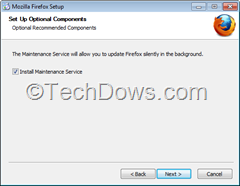 install maintenance service optional component thumb Opt out/Disable/Uninstall Mozilla Maintenance Service