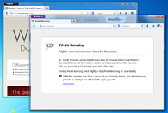 Private browsing mode opened in a different window without closing the current session thumb Firefox Per Window Private Browsing Experimental builds are now Available