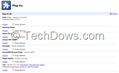installed plugins in chrome