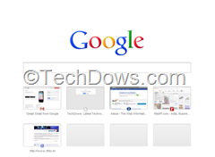 Google Chrome New Tab Page with Search box at the center thumb Chrome’s New Tab Page with (Google) Search Box is awful and Redundant