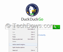 Adding DuckDuckGo search engine from Search field right click menu thumb Opera 18 Developer Update adds Search Engine Creation from Search field Right Click Menu
