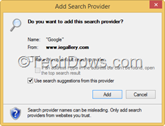 add search provider dialog thumb Make Google As Default Search Engine in Internet Explorer 11