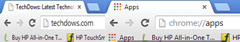 Chrome with and without apps icon on bookmarks bar thumb Add Missing Apps Icon back to Chrome Bookmarks bar