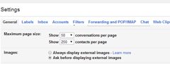 Gmail Settings images thumb It makes Sense to Set Gmail to Ask before Showing Images on Slower Connections