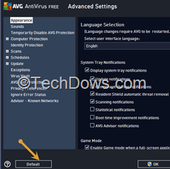 AVG advanced Settings thumb How to Restore AVG Default Settings