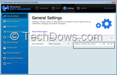 Malwarebytes Explorer Context Menu Entry setting thumb How to Add Scan Option for Malwarebytes v2.0 in the Explorer Right Click Menu