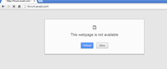 browser showing Avast forum web page is not available after the attack thumb Avast Forums User data breached, now its offline