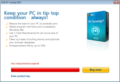 AVG PC TuneUp 2015 trial expired dialog