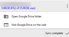 Google Drive new menu
