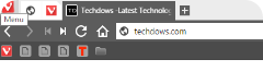 Vivaldi bookmark bar showing only icons of bookmarks