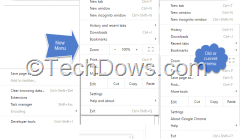 Chrome menu changes