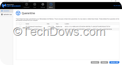 Malwarebytes Quarantine