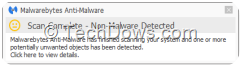 PUPs detected as non-malware in scan