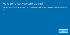 We're sorry you can't go back