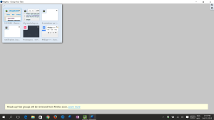 tab groups will be removed warning