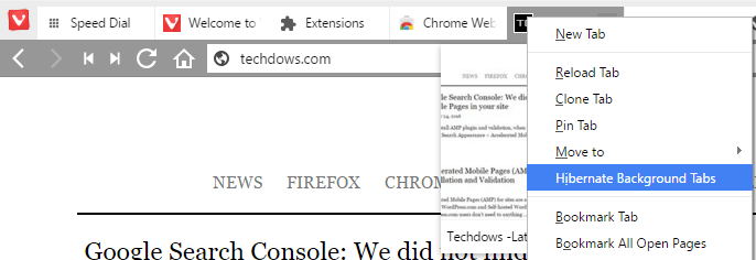 hibernate background tabs