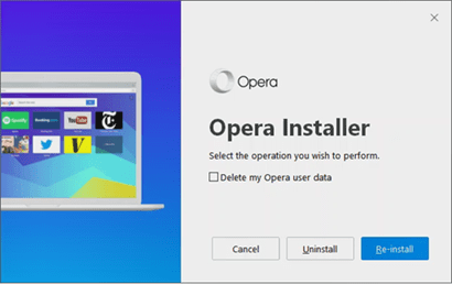 Opera Uninstaller new UI