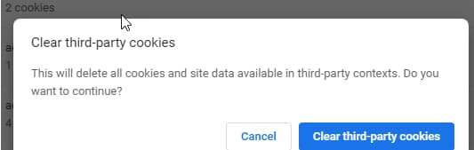 clear third-party cookies