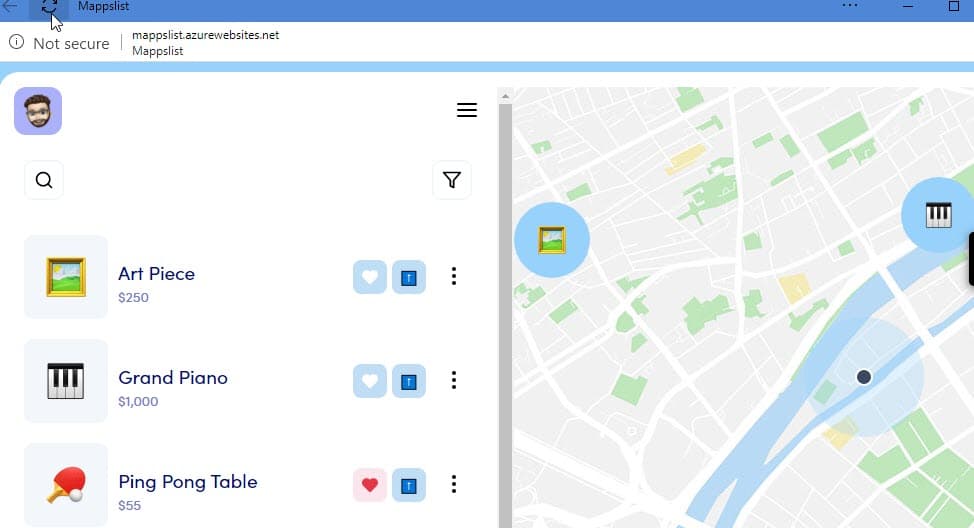 Mappslist PWA custom title bar