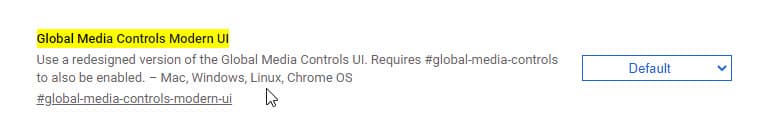Global Media Controls Modern UI flag