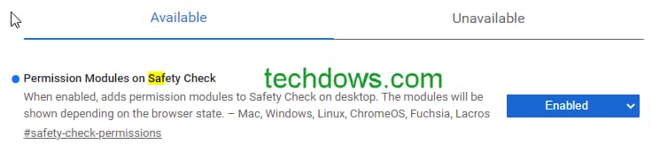 Permission modules on Safety check
