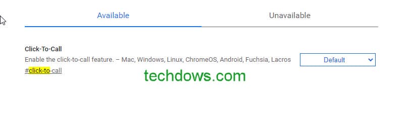 enable the click to call feature