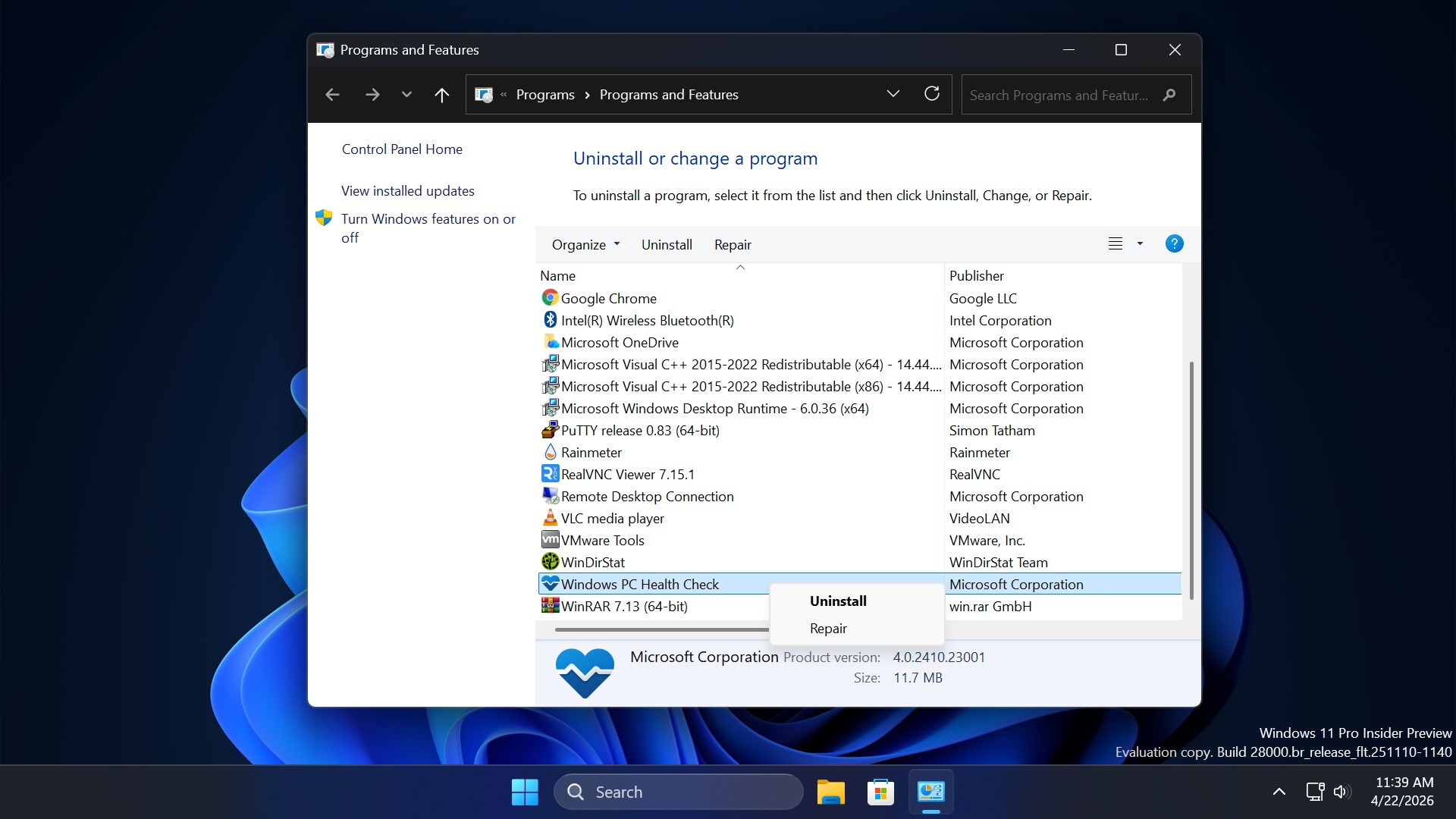 repair pc health check